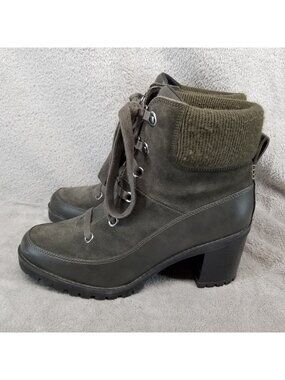 UGG Shoes Womens Size 9 Redwood Olive Green Lace Up Lace Up Boots *Read*